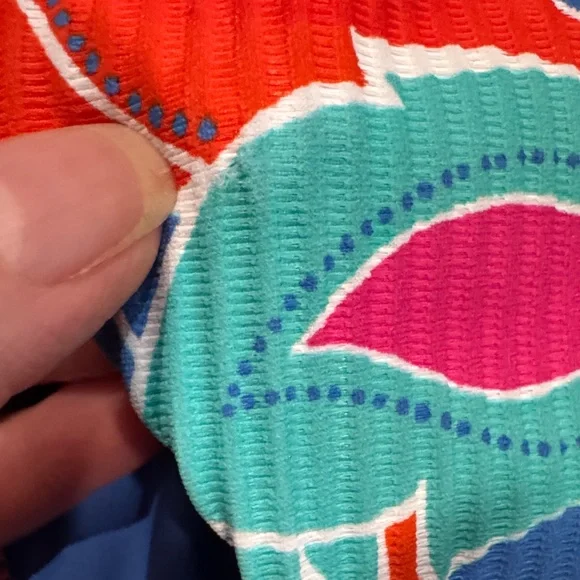 Women’s sunsets festive floral ribbed Elsie top capri bottom bikini 34 G M - Picture 4 of 9